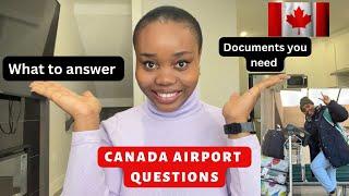 CANADA IMMIGRATION QUESTIONS AT THE AIRPORT | Canada Study permit | International Student