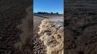 Hydraulic jump at toe of spillway chute