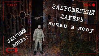 Заброшенный лагерь ночью в лесу. Ужасный вопль!