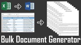Bulk documents Generator (letters, certificates, cards, contracts) using python | bulk letters