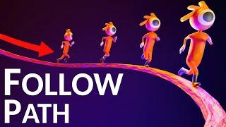 Character Follow Path Animation in Blender | Blender Animation Tutorial | Munish Kumar