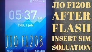 jio f120b after flash insert sim no network no imei soluation