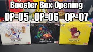 Opening THREE One Piece Booster Boxes! (OP-05, OP-06, OP-07)