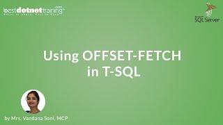 Using OFFSET-FETCH in T-SQL