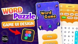 Figma Game Design: Creating a Word Puzzle Game UI | Figma UI Design | @pixel.bucket