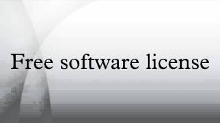 Free software license