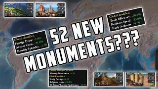 52 new Monuments in EU4 - How Broken they will be?