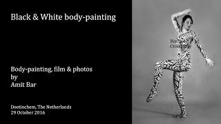 Art video: Black & White body-painting by Amit Bar.  EDSA content.