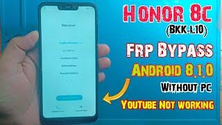 Huawei Honor 8c Frp bypass | Honor 8c Android 8.1.0 frp | Honor 8c frp bypass Talkback not working |