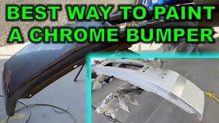 WE PAINTED A CHROME BUMPER...CHECK OUT THESE RESULTS BEFORE YOU PAINT ON CHROME!!