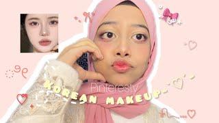 KOREAN MAKEUP ON ACNE SKIN*🫣| Makeup Tutorial For Beginners