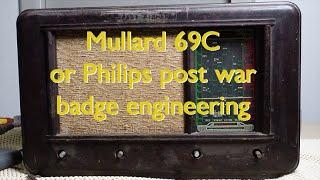 Electrosound 35. Mullard 69-C. Post war badge engineering.