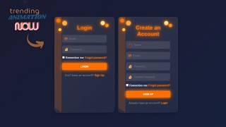 Trending Animated Login Form with Balloons Effects |Viral UI Design 2025|#loginform #website #coding