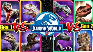 Gen 1 Vs Gen 2 || Jurassic world alive || V3.8