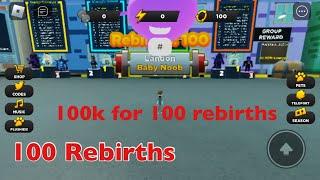 100 Rebirths and 100k Strength - Roblox Strongman Simulator (MOST VIEWED + LIKED VIDEO)