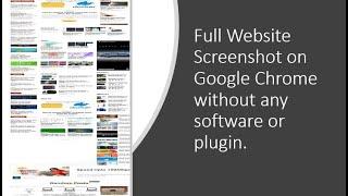 How to take full website screenshot on Google Chrome without any app or tool