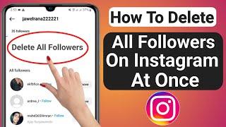 How to Delete all followers on instagram at Once (2023) | Delete followers on instagram