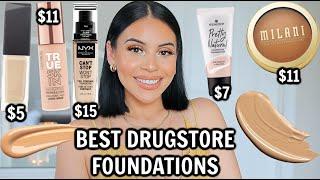 TOP 5 DRUGSTORE FOUNDATIONS: YOU HAVE TO TRY THESE! (full coverage + long wearing)