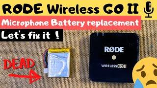 Rode Wireless Go 2 Mic Battery Replacement