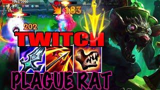 WILD RIFT TWITCH ADC GAMEPLAY | PLAGUE RAT - TWITCH BUILD RUNES