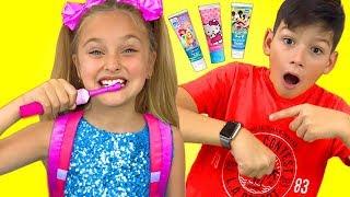 Sasha and Max sing hurry up to school nursery rhymes song