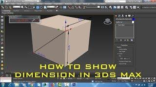 How to show Dimension in 3DS MAX ||Measuring in 3ds max