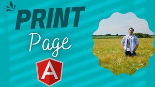 Angular - How to print page