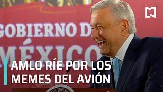 AMLO ríe por los memes de la rifa del avión presidencial - En Punto