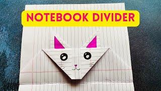 DIY Notebook Divider | Notebook Partition | How to make Partition in Notebook |Term 2 Partition #cat