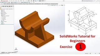 Solidworks tutorial  for Beginners exercise 1 #solidworks #cadcam #mechanical