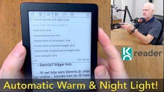 How to set Auto Warm / Night Light in KOReader on a Kobo e-Reader based on your location