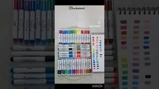 swatching HiMiC acrylic markers (48 colors) #trendingshorts #youtubeshorts #acrylicmarkers #swatches