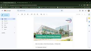 Welcome to Wipro   Virtual Onboarding Day – 17th May 2024