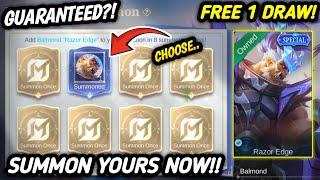 GET YOURS NOW!! UNLOCKING BALMOND NEW RAZOR EDGE SKIN | SUMMON EVENT - MLBB