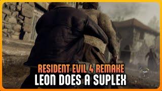 Resident Evil 4 Remake - Leon Does a Suplex on a Granny