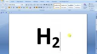 How to type subscript in microsoft word