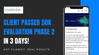 Client Passed 50K My Forex Funds Challenge Phase 2 in 3 Days! NO CLICKBAIT