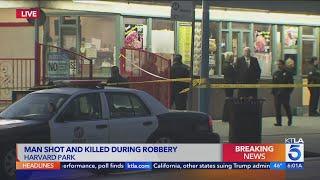 Man dead after 4 suspects try to rob him of his chain in South Los Angeles 