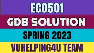 Eco501 GDB Solution Spring 2023/ Eco501 GDB Spring 2023/ Eco501 GDB Solution