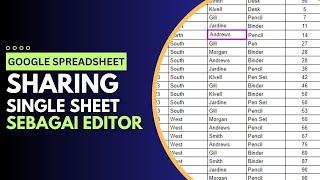 How to Share Single Sheet with Two Ways Editing in Google Spreadsheet