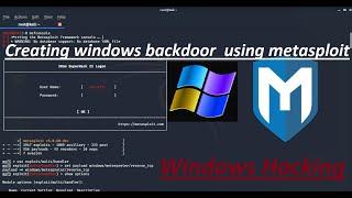 Create windows backdoor using metasploit in kali linux | CEHv11