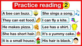 Practice reading sentences 2  | Reading lesson | Kids & beginners | Learn with examples