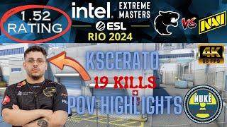 ⫷CS2 POV HIGHLIGHTS⫸ KSCERATO | IEM Rio 2024 | Furia vs NaVi | map1 Nuke