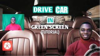 Drive car in green screen