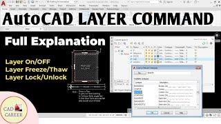 How to use Layer command in AutoCAD | Layer Properties in AutoCAD | how to create new Layer