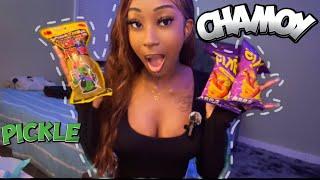 Trying the viral Chamoy Pickle from TikTok