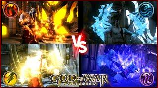 ELEMENTAL BLADES OF CHAOS COMPARISON IN 2023 | GOD OF WAR ASCENSION