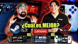 ¿CUÁL consola portable COMPRAR? Steamdeck vs Legion GO vs ROG Ally: EXPERIENCIA de USO -DrogaDigital