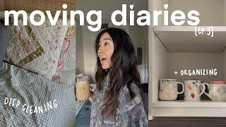 MOVING DIARIES [ep.3]: organizing, deep cleaning + settling in !!