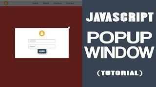JavaScript Popup window - Popup Login Form